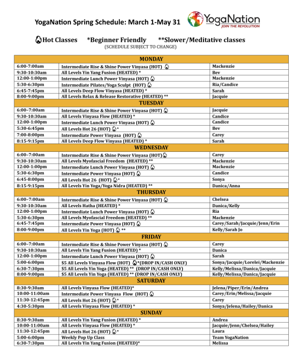 YogaNation Spring Schedule-1